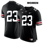 Women's NCAA Ohio State Buckeyes Jahsen Wint #23 College Stitched No Name Authentic Nike White Number Black Football Jersey LL20M53UF